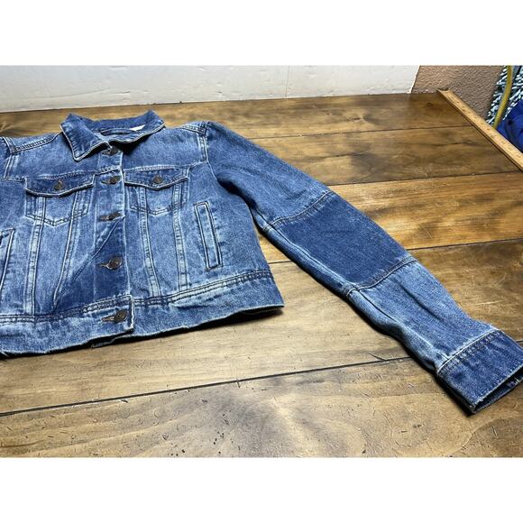 Free People Rumors Denim Jacket Indigo Boho Western Size XS - Picture 6 of 15